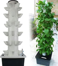 Hydroponics Tower Garden PVC Vegetables Plant Growing Systems with Timer and 10L Water Tank for Indoor Herbs Fruits and Vegetables for Home Office Placed in Any Place 25Holes//1pc