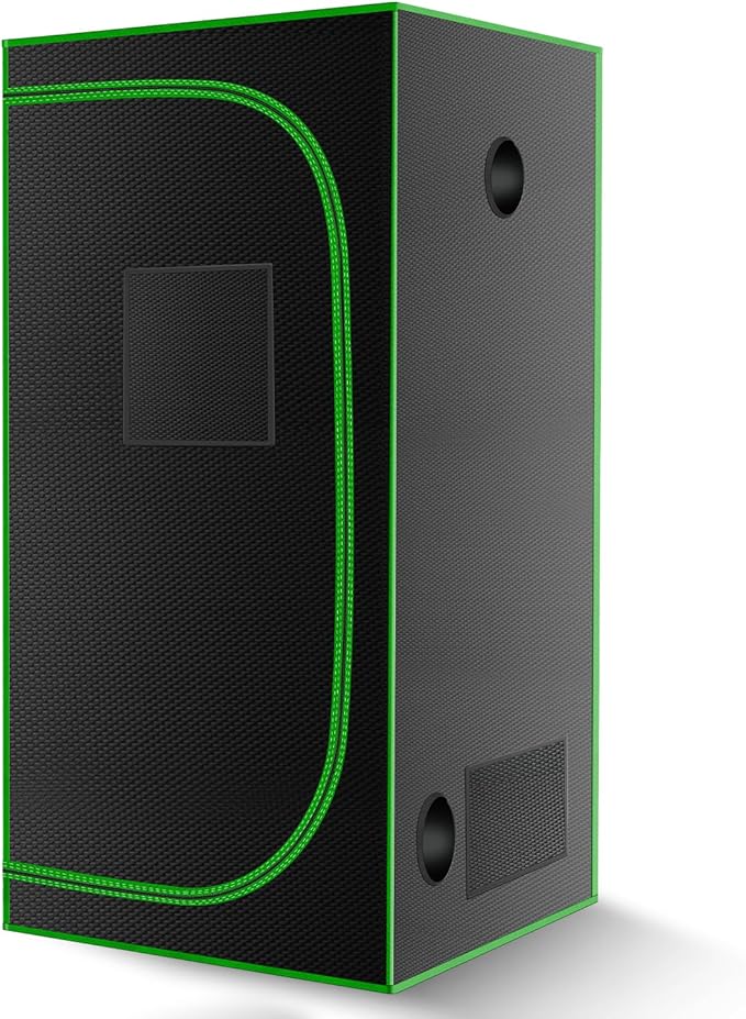 MELONFARM 32x32x63'' Grow Tent High Reflective 600D Diamond Mylar Canvas with Observation Window and Floor Tray for Hydroponic Indoor Plant Growing