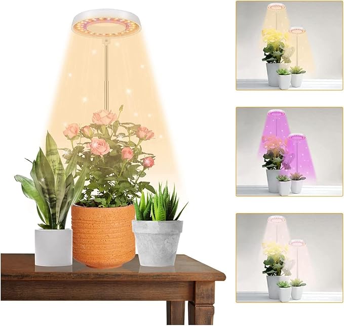 3X LED Grow Light Plant Lamp for Indoor Plants GrowingAuto Timer 4/8/12/18 for Bonsai Succulents Small Plants
