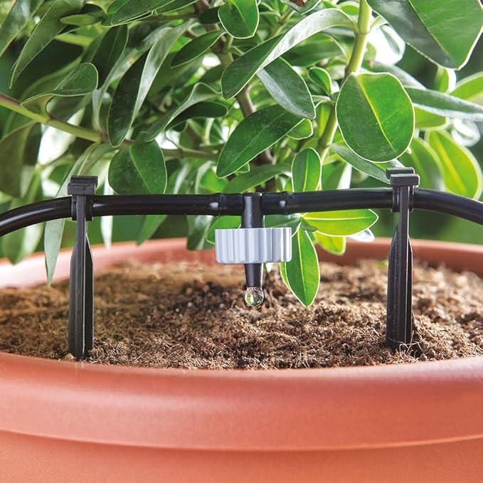 Claber Aqua Magic Solar Drip Irrigation System - Automatic Solar Watering for Up to 20 Outdoor Plants No Faucet Required