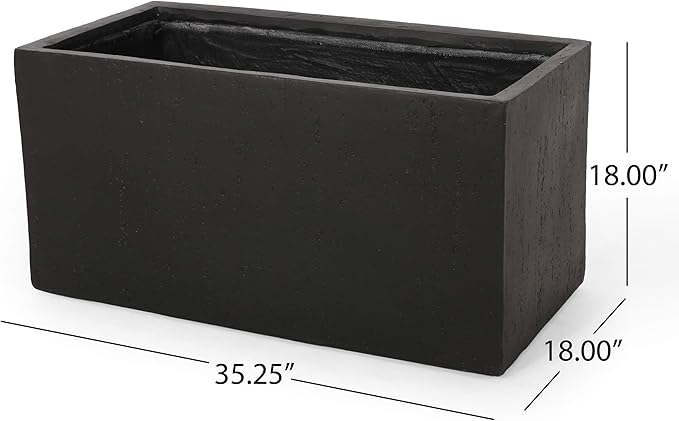 Outdoor Large Square Planter 35''L
