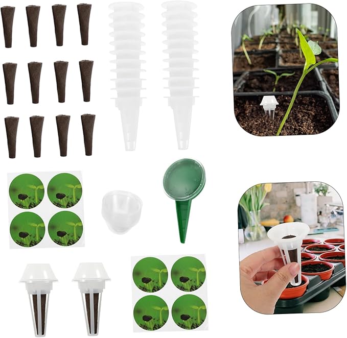1set Hydroponic Plant Baskets Grow Sponges and Lids Soilless Gardening Accessories for Indoor Vegetable and Flower Cultivation Kit Includes