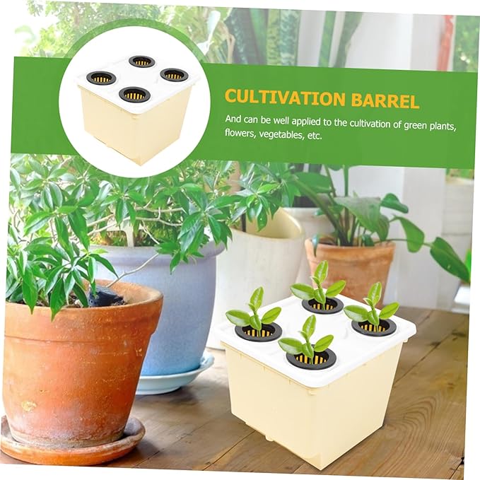 YARNOW Hydroponic Vegetable Holder Soilless Culture Bucket for Greenhouse Easy to Install for Home Balcony Planting for Flowers Fruits