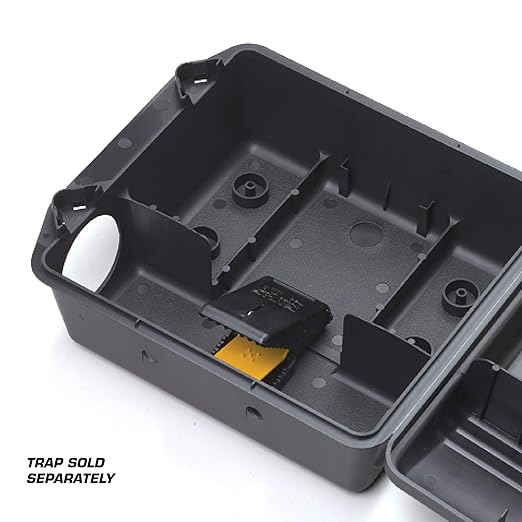 Tomcat Rodent Station Includes 1 Rodent Station with 4 Bait Securing Rods and 1 Security Key - Fits Rat or Mouse Sized Traps (Baits &amp Traps Sold Separately) - Use Indoors or Outdoors (Pack of 4)