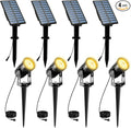 T-SUNUS 4 Pack Solar Landscape Spotlights Solar Garden Spot Light IP65 Waterproof 9.8ft Cable 2000mAh Separated Solar Panel Auto On/Off for Garden Driveway Pathway Pool Area(Warm White 3000K)