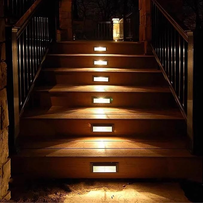 Embedded Stair Corner Ground Lights IP65 Waterproof Outdoor Landscape Lamp 5W Rectangular LED Beam Spotlight Garden Courtyard Underground Lights(Red5w(12v))