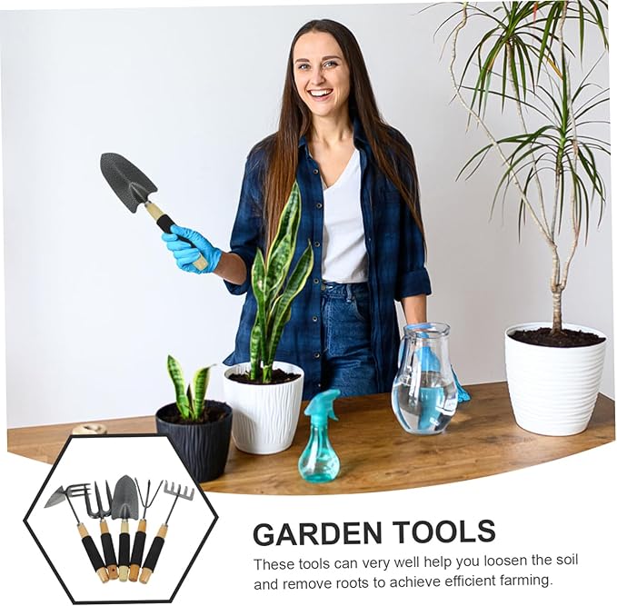 Leaf Scoops Hand Rakes Plant Shovel Gardening Tool Set 5pcs Garden Hand Tools for Planting Weeding Trimming