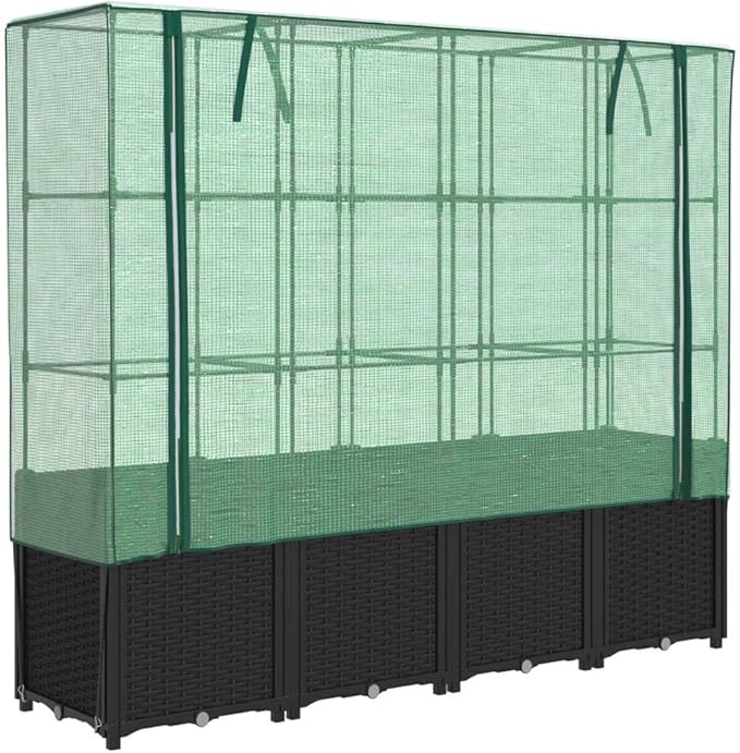 SKM Raised Bed Black Green Polypropylene Iron Polyethylene LargeBlack (Weight 32.08KG)