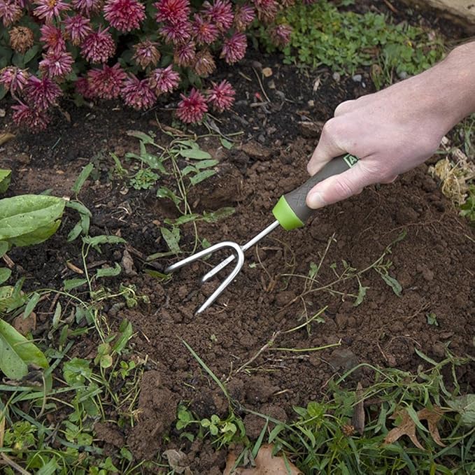 Gardening Ergonomic Gel Hand Tool Bundle: Trowel Hand Cultivator Weeder Hoe