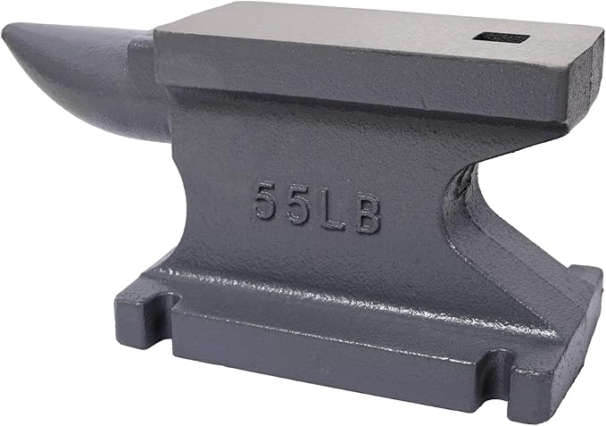 Donext Cast Iron Anvil Tool 8.5x4 Inch Blacksmith Anvil with Round Horn &amp Hardy Hole Heavy Duty Metalworking Tool for Forging Shaping Bending
