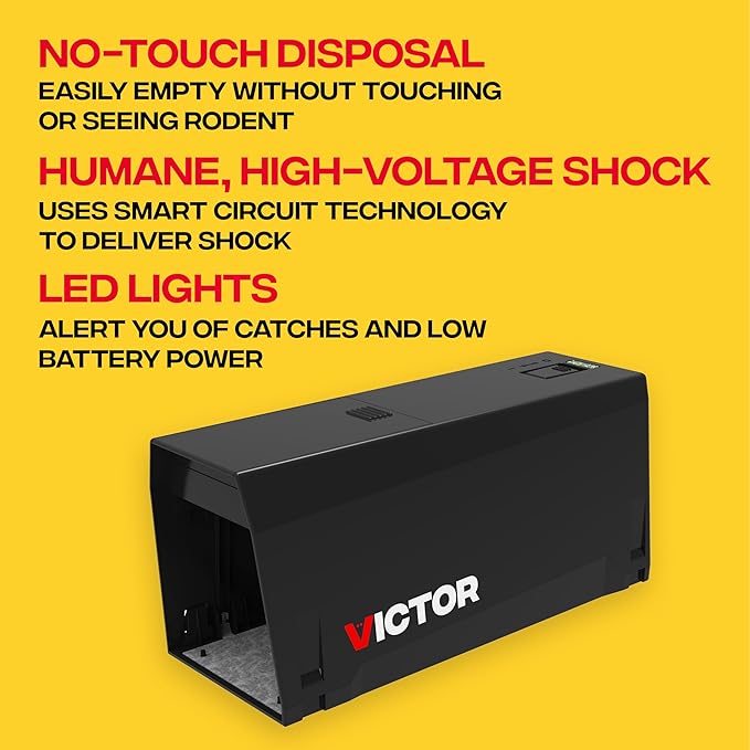 Victor Indoor Electronic Rat Trap Humane Electric Rat Traps Indoor for Home No Touch No See Traps Pack of 2 - M241BSR-2