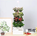 GeRRiT Indoor Smart GardenHydroponics Tower with LED Grow Lighthydroponic Growing Kits &amp SystemsVeg Growing Kitwith Hydrating Pump Adapter Net Pots Timer.