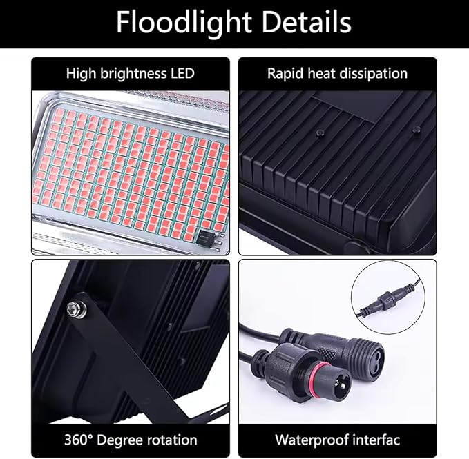 200W Solar Grow Lights Rechargeable Grow Light Full Spectrum Plant Light for Indoor Outdoor Plants with Timer Solar Plant Lights with Remote Control and USB ChargingBlack