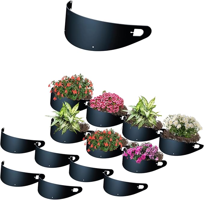 Dirt Locker Planter Kit 10-Pack - Raised Bed Terracing System for Slopes 10-24 Degrees - DIY Erosion Control &amp Water Retention Planters - Weatherproof &amp Eco-Friendly