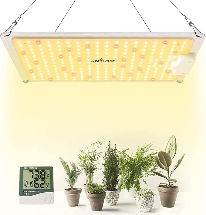 LED Grow Light SP1000 Sunlike Full Spectrum Dimmable Plant Lights with Thermometer Hygrometer Growing Lamps for Indoor Plants Seedlings Veg Bloom 2x2/3x3 Ft Coverage