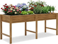 YEFU HIPS Raised Garden Bed: 72x24x30in Large Elevated Planter Boxes Outdoor for Herbs Vegetables Flowers - Raised Garden Beds Outdoor for Patio/Balcony - Comfort Height with Legs for Growing (Teak)