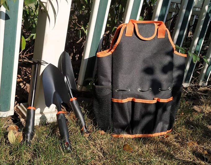 Unusual Gardening Gifts Garden Tool Set 4 Piece Heavy Duty Gardening Tools Set Hand Garden Tool Kit with Large Storage Tote Bag Outdoor Tool Kits for The Gardener Women Men