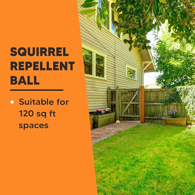 Squirrel Repellent Outdoor Squirrel Deterrent for Garden Chipmunk Repellent Outdoor Squirrel Away Squirrel Repellent for Attic/Trees/YardPeople/Pet/Plant Friendly-12Packs