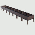 Elevated Planting Box Outdoor Planter Boxes with Legs Modern Rattan-Style Plastic Plant Stand Garden Raised Bed for Vegetables112x16x14/280x40x36cm