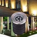 Garden Buried Light Adjustable Angle LED Spotlight IP66 Waterproof AC85-265V LED Underground Light for Outdoor Pathway Patio Bridge Yard Landscape Lighting