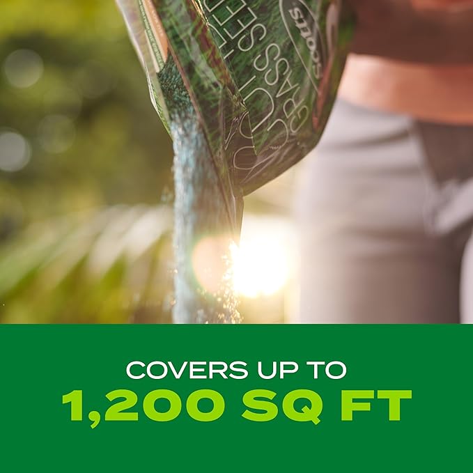 Scotts Turf Builder Rapid Grass Sun and Shade Mix Combination Seed and Fertilizer Grows Green Grass in Just Weeks 2.4 lb.