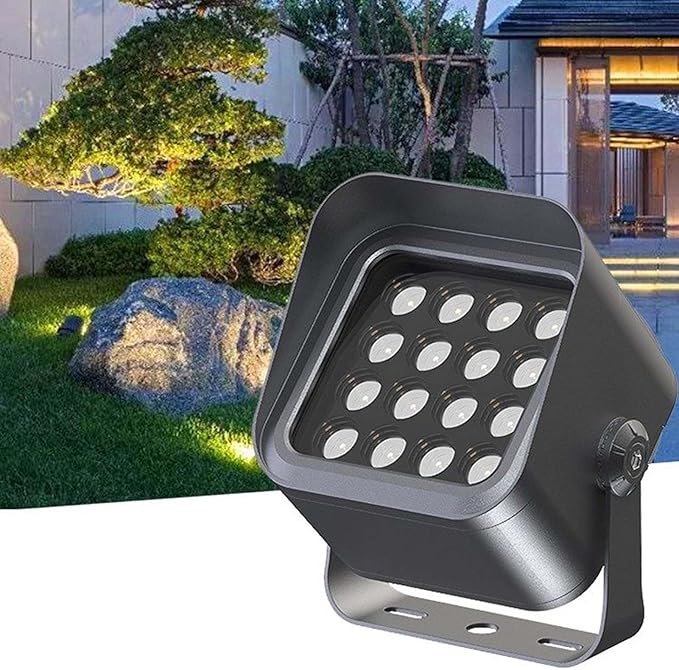 LED Landscape Spotlight - AC85-265V Ground LED Landscape Light IP65 Waterproof Outdoor Spot Light Outdoor Floor Lamp Long Distance Irradiation for Building Lighting(Blue36w)