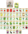 Assorted Heirloom Non-GMO Vegetable Seeds Bountiful Garden Set - Over 20000 Seeds - Mylar Bag and Easy Start Guide Included