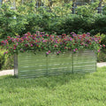 Galvanized Steel Raised Bed – 94.5 in Outdoor Garden Bed for Veggies Herbs Flowers on Patio Balcony Silver Landscape Fencing Welded