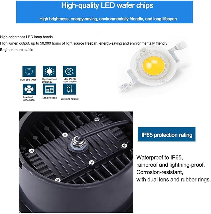 Buried Lights - LED Landscape Lights AC85-265V Outdoor Embedded Lawn Spot Light IP65 Waterproof COB Ground Spotlight for Parks Courtyards Corners Lighting(White Light15W(160 * 90mm))