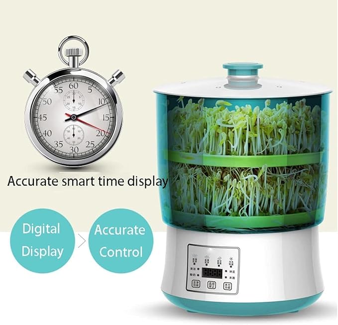 Automatic Sprouter Bean Growing Machine 2/3 Layers Seed Germination Kit Automatic Sprinkler Seed Sprouts Maker Homemade Seed Grow Cereal