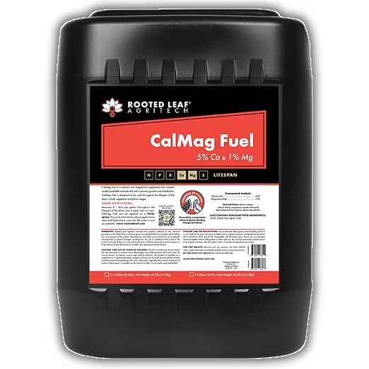 CalMag Fuel - Calcium and Magnesium Supplement with Zero nitrogen Water Soluble do not Adjust The pH for Soil Coco peat and foliar Spray - 5 Gallon