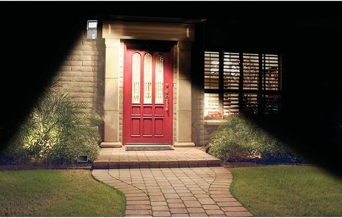 Maxsa 42111 Battery Powered Security Spotlight Black