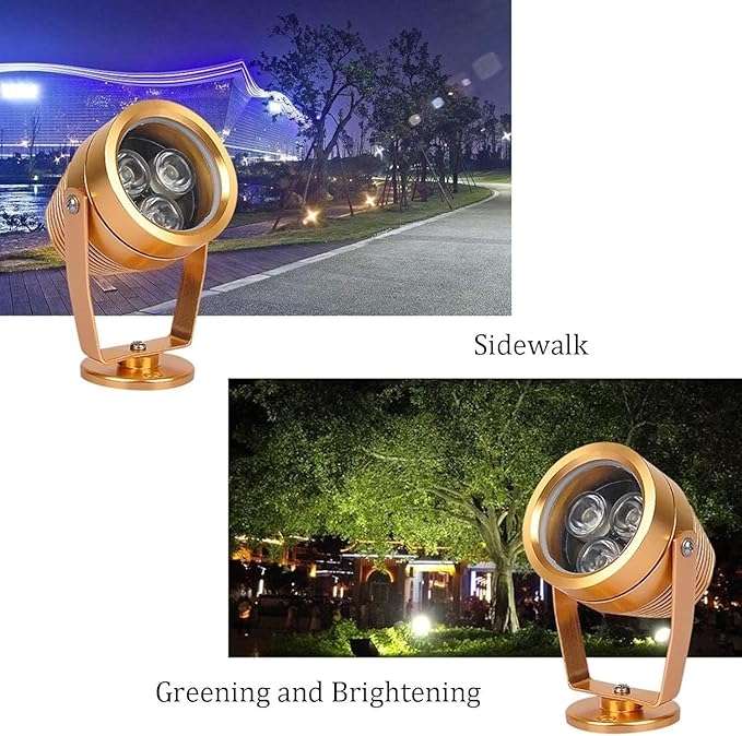 Ground LED Landscape Lights - LED Beam Spotlight Outdoor IP65 Waterproof Round Wall Lamp Rotatable Decorative Lights/For Pathway Driveway Decks Stair Step Landscape Lighting(Rgb12W(85-265V))