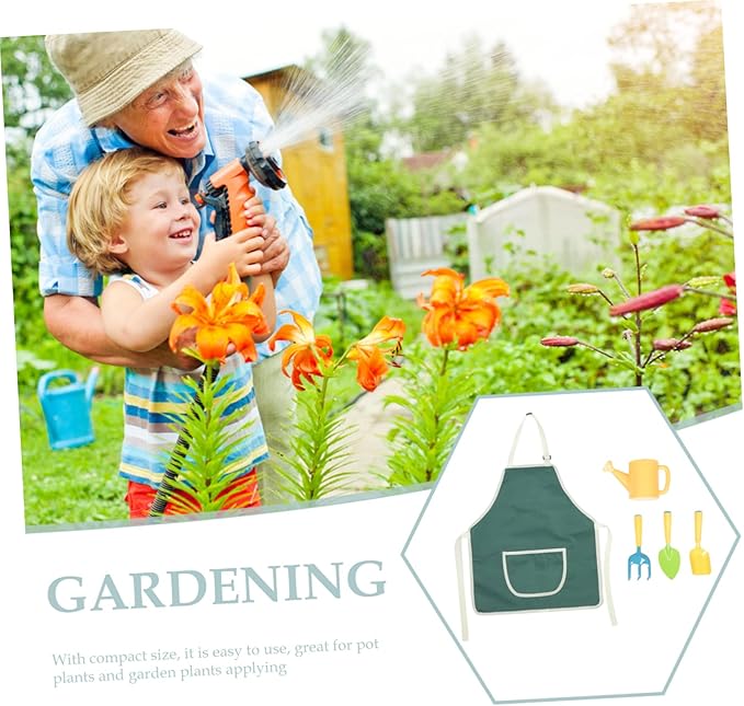 GALPADA 1set Mini Garden Tools Set Boys and Girls Gardening Tools Shovel Rake Watering Can for Boy Girl's Play