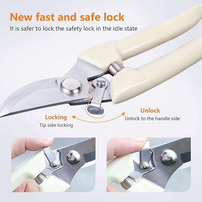 20 Pcs Garden Scissors for Plant Tip Pruning Shears for Cutting Flowers Trimming Plants Bonsai and Fruits Picking (Bypass Blade Pruner)