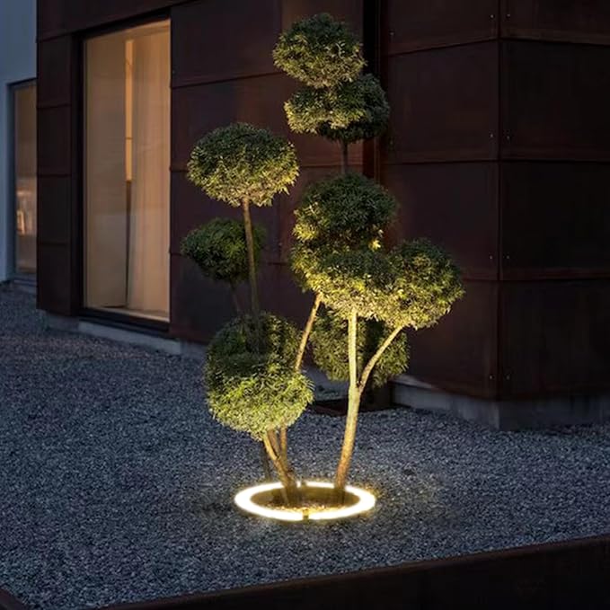 Solar Light Up Palm Tree OutdoorWarm Light Super Bright 32 LED 5 V 12000mAh Landscape Spotlights for Big Tree&ampPalm Tree Lighting Christmas FloodLights Home Garden Christmas Party Outdoor