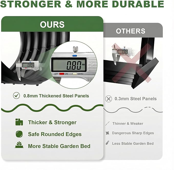 AHEONLAR 2 Pack 4×2×2ft Galvanized Raised Garden Beds Outdoor Oval Sturdy and Durable Planter Boxes for Vegetables Fruits Flowers and Plants Easy Assembly Black