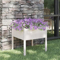Garden PlanterRaised Flower BedsGardening PlantersMultifunctional Raised BedPlant Privacy FenceGreenhouse Planterfor GardensPatiosBalconiesWhite 27.6x27.6x27.6 Solid Wood Pine