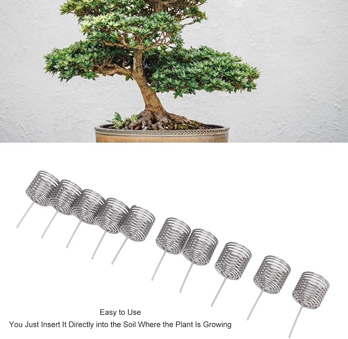 100PCS Stainless Steel Fertilizer Mesh Basket | Column Shape Nutrition Box for Garden/Nursery/Farm | Slow - Release Plant Food Container | Tip Head Design for Easy Insertion (S M L)