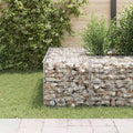 Gabion Raised Bed Silver Steel Wire 19.7 x 19.7 x 19.7 in Durable Gardening Pots &amp Planters 145650