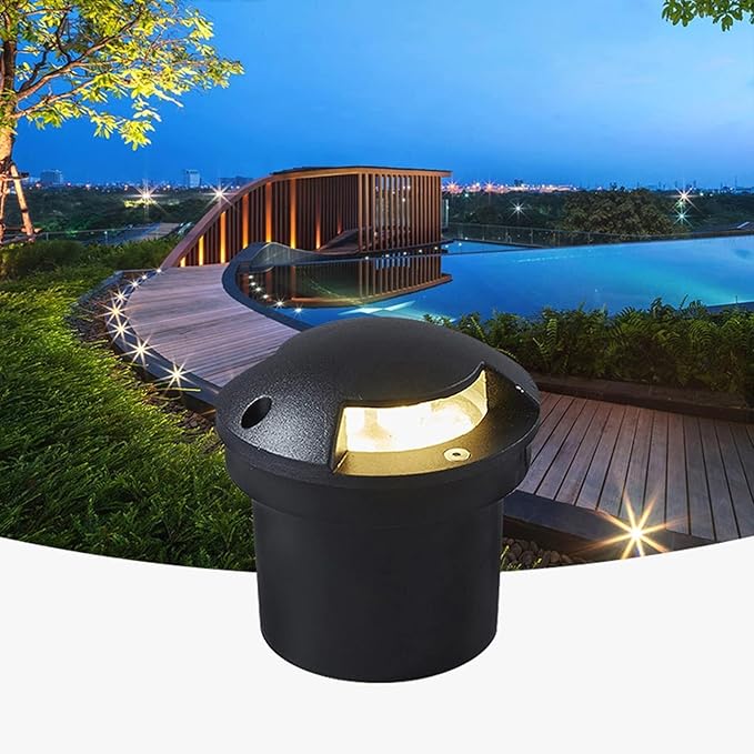 Ground LED Landscape Lights - Outdoor Buried Lights AC85-110V LED Spotlight IP65 Waterproof Walkable Outdoor Avenues Paths Garden Lighting Recessed Ground Light