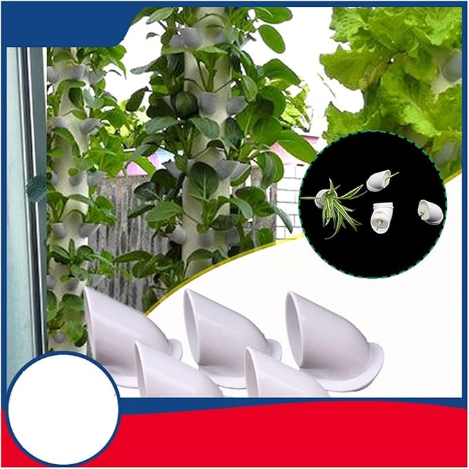 Hydroponic Equipment 5Pcs Column Planting Cup DIY Hydroponic Colonization Cups Plant Grow Pot Hydroponics Vertical Tower Plant Pots Accessories Indoor Garden