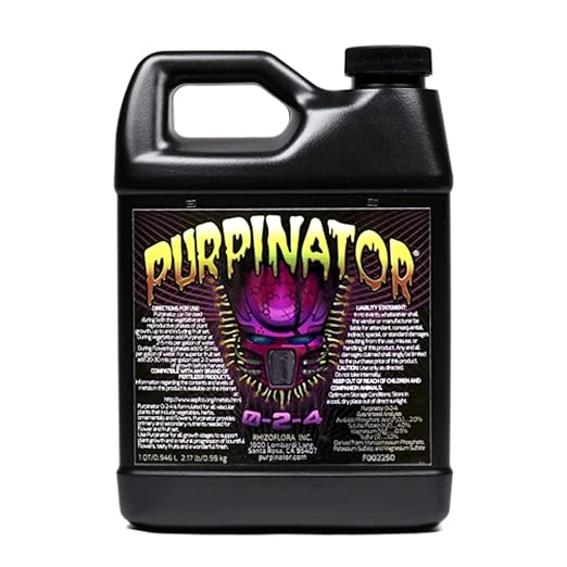 Manufactered. Purpinator - Specialty Plant Nutrient Additive - Improves Color Enhances Aromatics and Flavors Gives More Potency to Your Plants (32oz). 2 Package