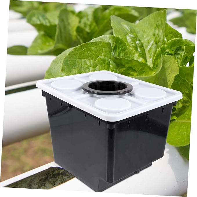 HANABASS Hydroponics System Bucket Planting Holder Soilless Culture Vegetable Lid Easy Assembly Planting Basket for Indoor Garden and Balcony Use Reusable Garden Supplies