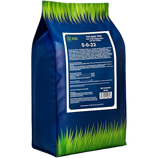 Supply Solutions | 0-0-22 Pro-Mag Trio - High Potassium Magnesium &amp Sulfur Fertilizer for Lawns Turf Palm &amp Fruit Trees - Water-Soluble Plant Food for Stronger Growth &amp Higher Yields (2