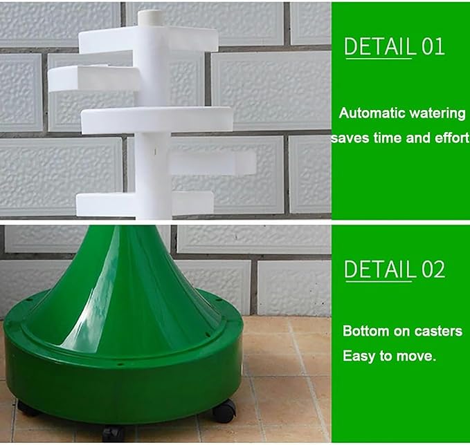 Hydroponic Tower Aquaponic Culture Rotating Tower for Interiors and Exteriors Garden 72 Pods Vertical Hydroponic Irrigation Herbs Fruits Tower