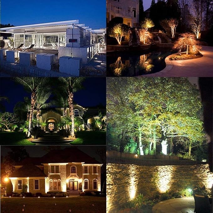 Z LED Landscape Lights5W Outdoor Pathway Garden Yard SpotlightIP65 Waterproof Garden FloodlightOutdoor Spotlight with StakeUL Cord 5-ft with Plug 6500K Daylight White(Pack of 4)