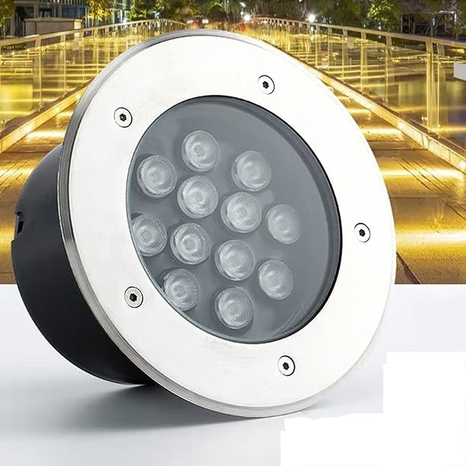Ground Landscape Lights - LED Outdoor Spotlight Floodlight IP67 Waterproof Recessed Lamp Lighting for Garden Yard ConstructionRed-6W()