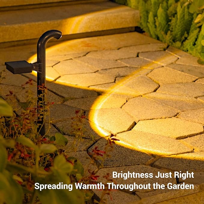 Diydeg Solar Spotlights Outdoor 2 Pack 23.2in Solar Landscape Spotlights Auto on Off Pathway Lights for Outside Yard Garden Backyard Patio Walkway (Warm Light)