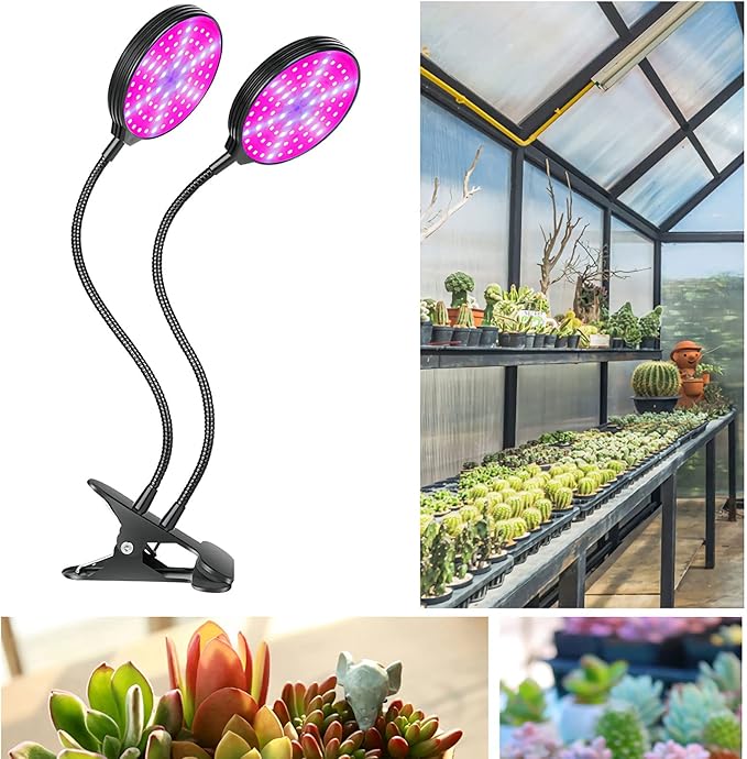 MEGHALI USB Plant Light LED Plant Fill Lights Clip Light with Timing Dimming Function Indoor Plant Lamp for Vegetable Succulent Herb Seedlings Garden
